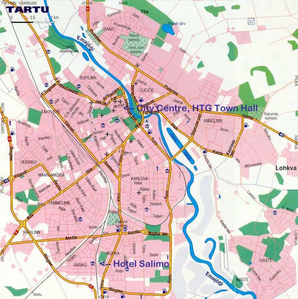 карта Тарту Естонія