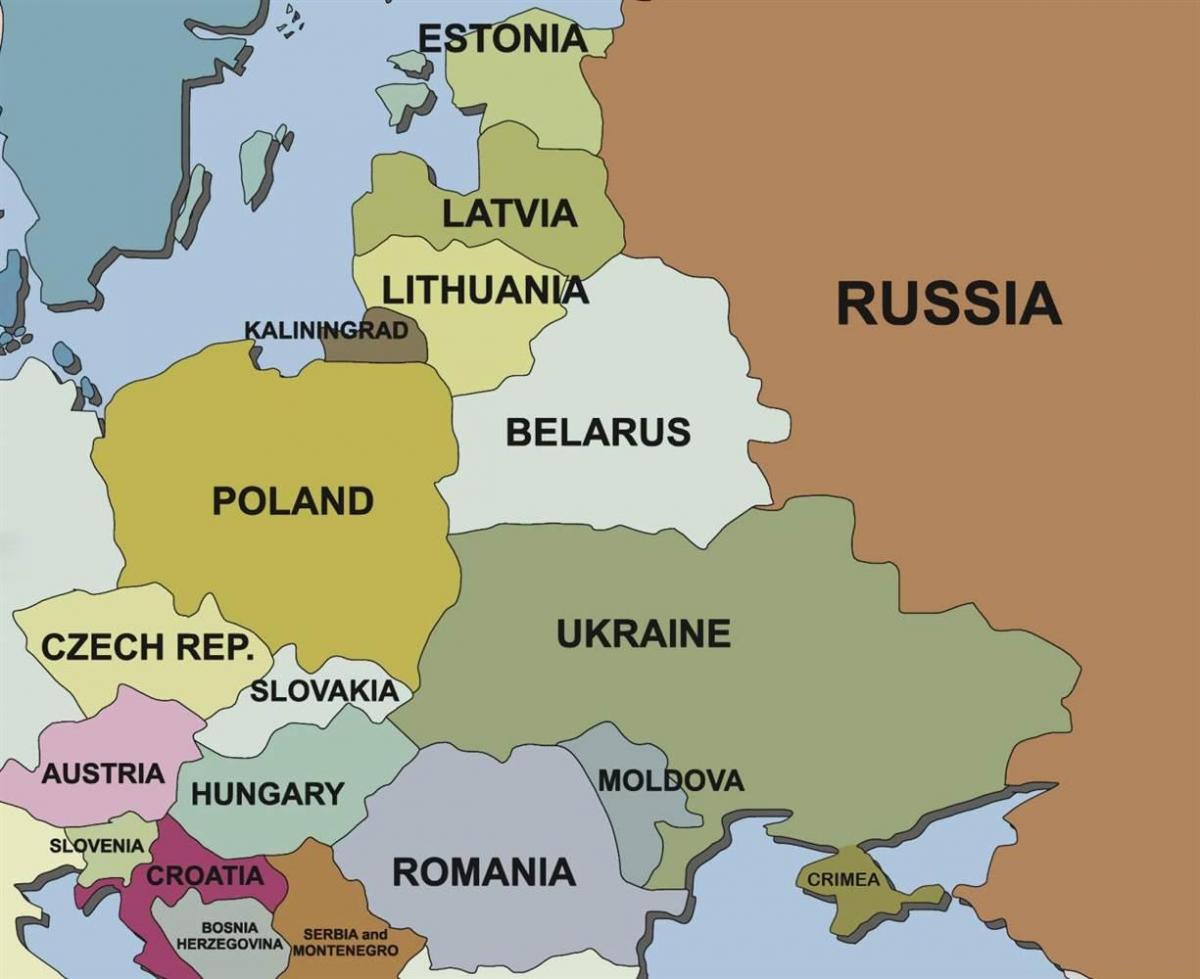 карта карта Естонії навколишніх країн