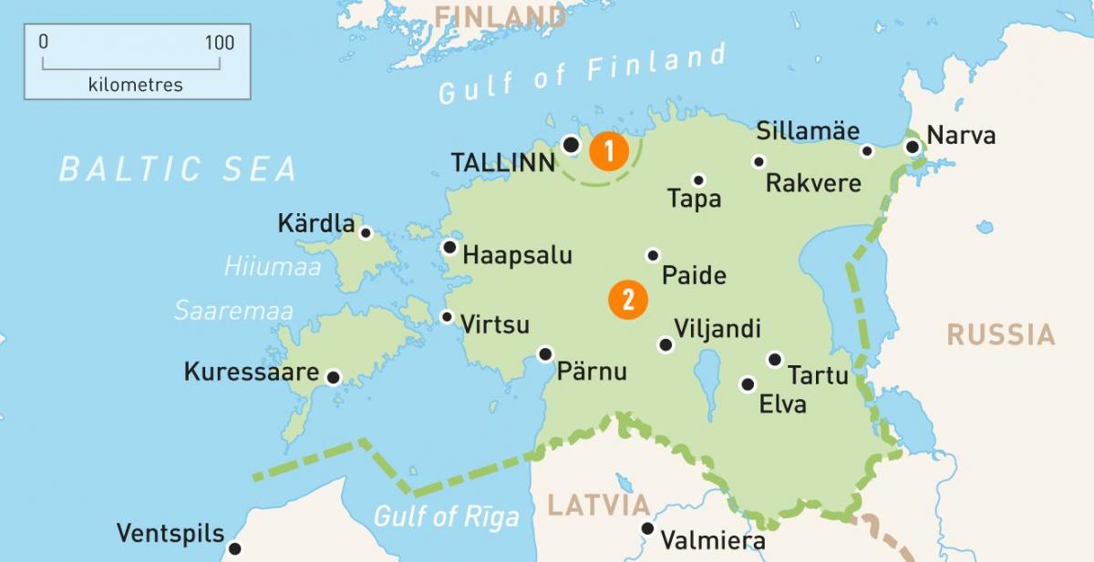 карта Естонії