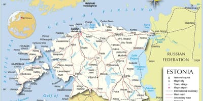Карта Естонії міста