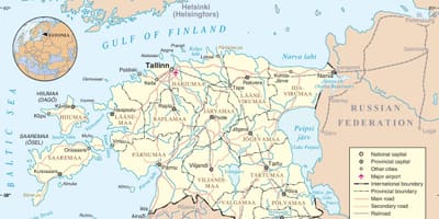 Естонія на карті