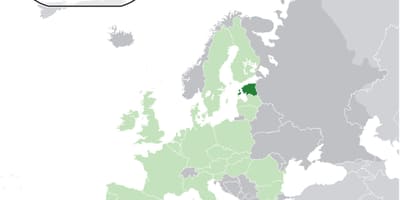 Естонія на карті Європи