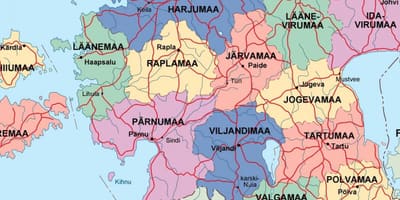 Карта Естонії політичні