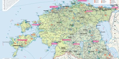 Туристична карта Естонії