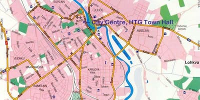 Карта Тарту Естонія